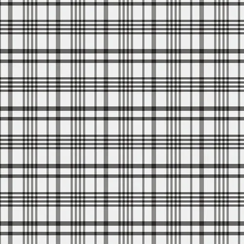100% Cotton Happy Plaid - Black designed by Maureen Cracknell