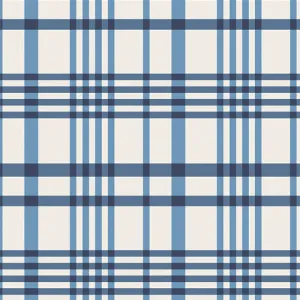 100% Cotton Happy Plaid - Blue designed by Maureen Cracknell