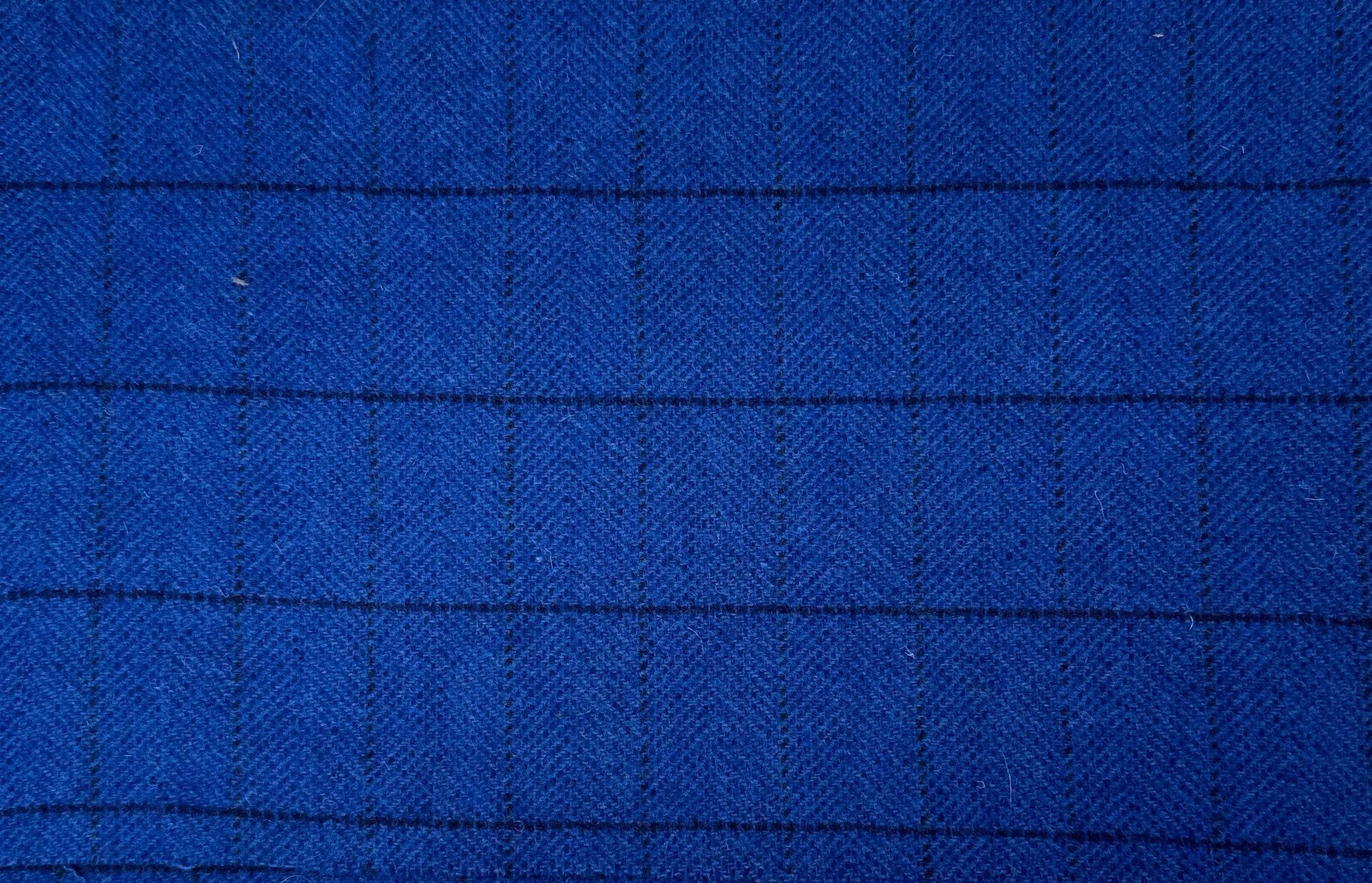$14 Wool Cloth Swatch - European Plaid - Blueberry Field