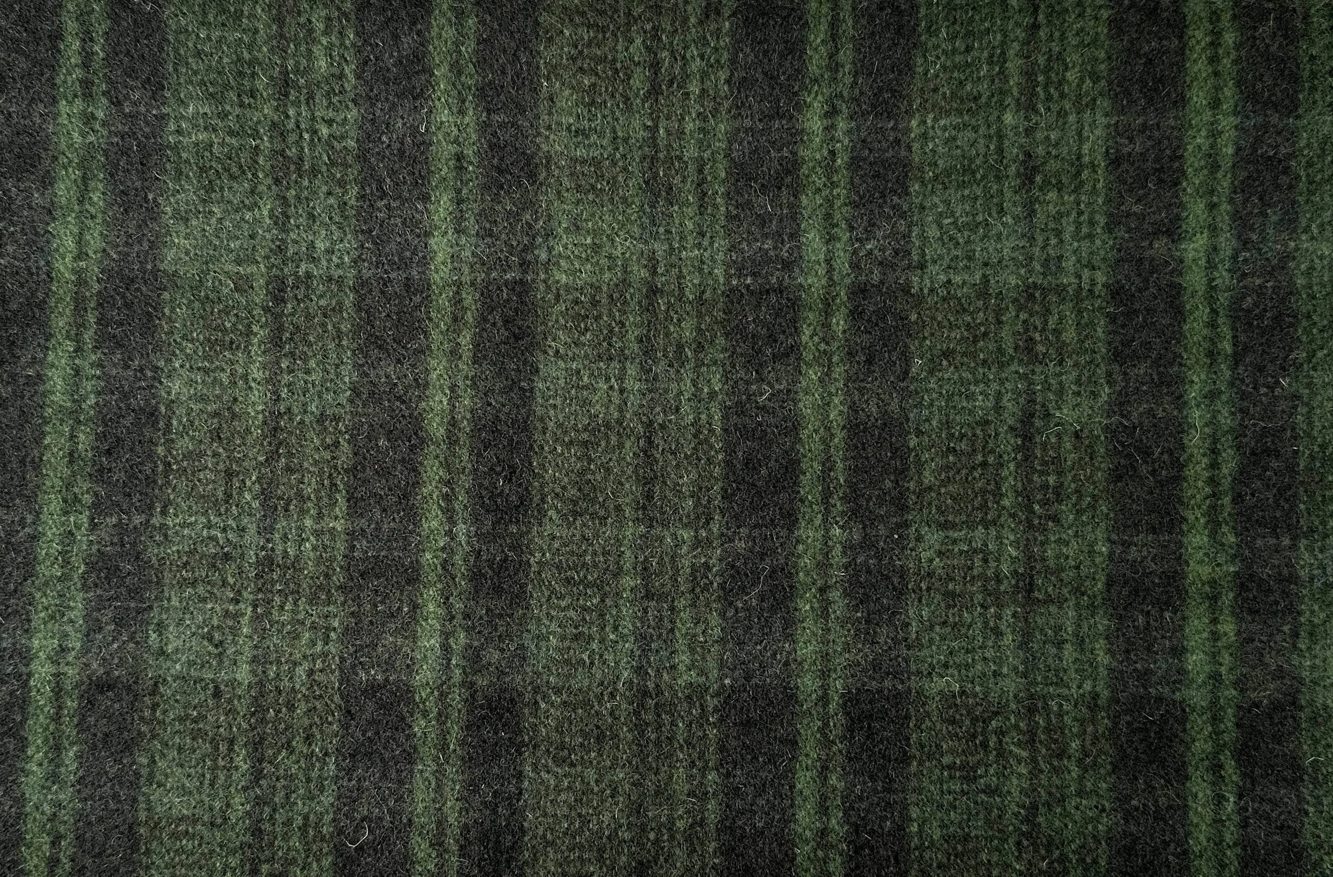 $14 Wool Cloth Swatch - European Plaid - Olive Branch