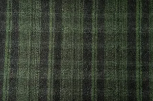$14 Wool Cloth Swatch - European Plaid - Olive Branch