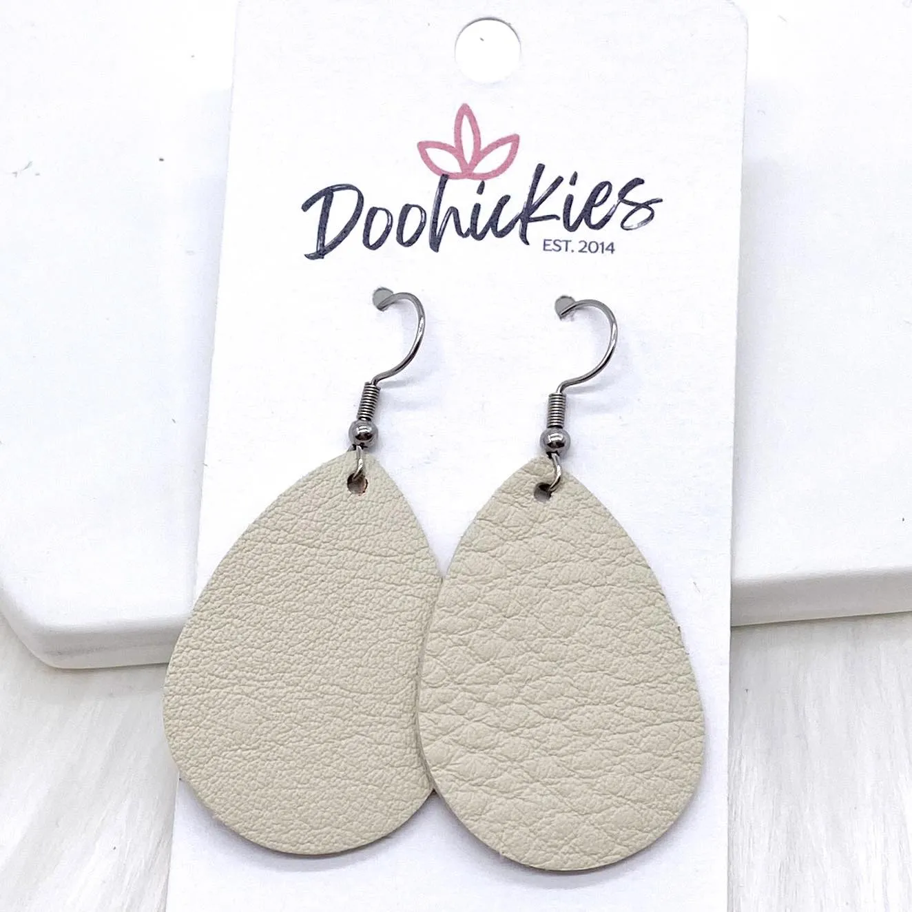 1.5" Boho Daisies Mini Collection -Fall Leather Earrings