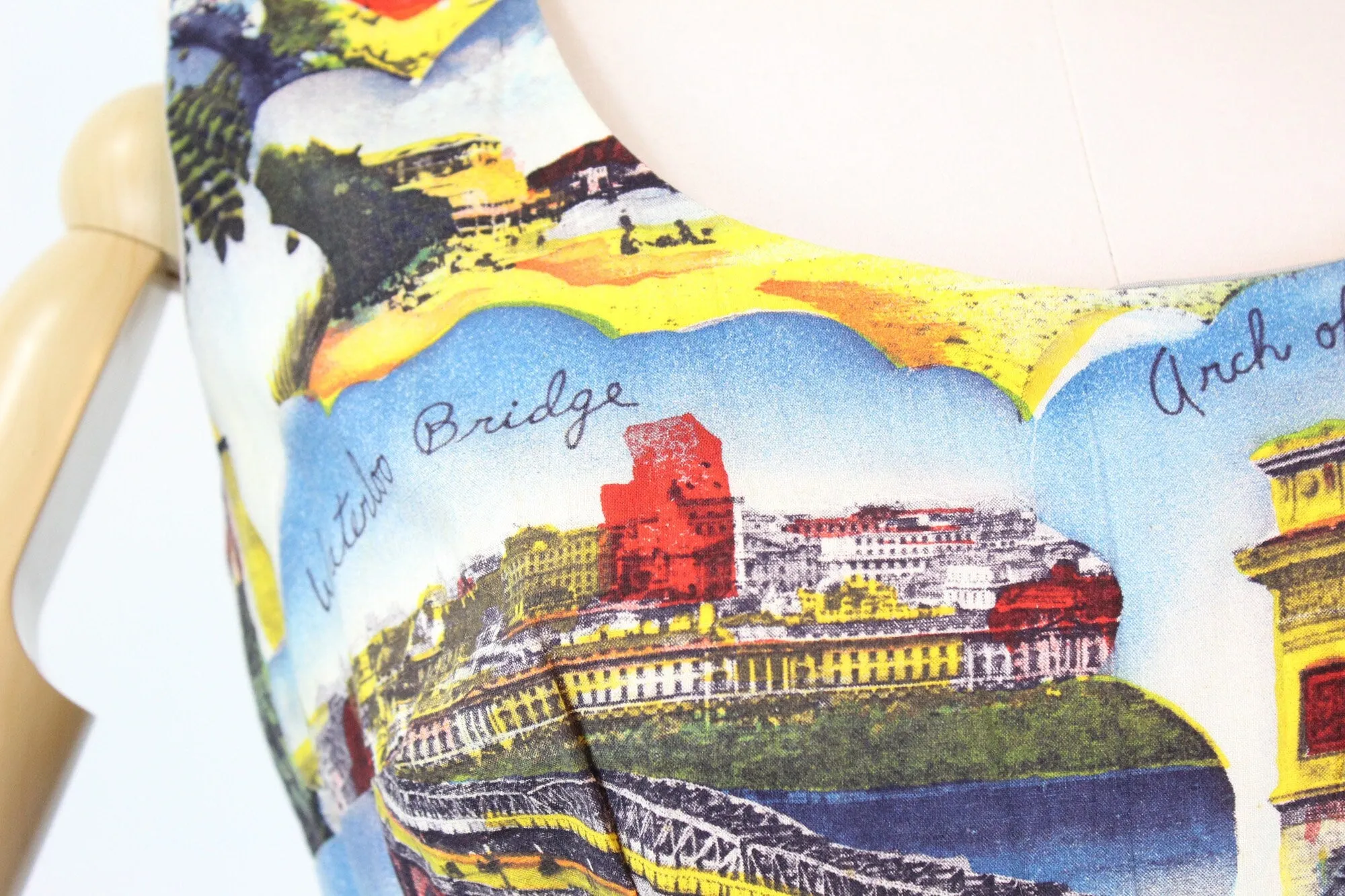 1950s TRAVEL novelty print paris monte carlo romper small | new spring summer