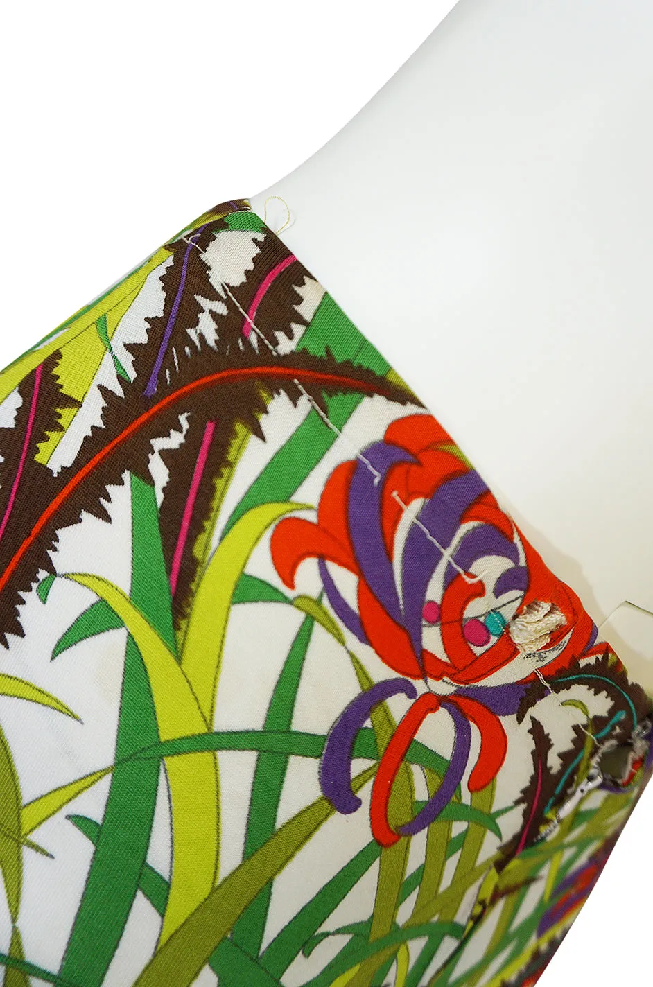 1960s Pucci Rare Printed Cotton Halter Top & Wide Leg Pant Set
