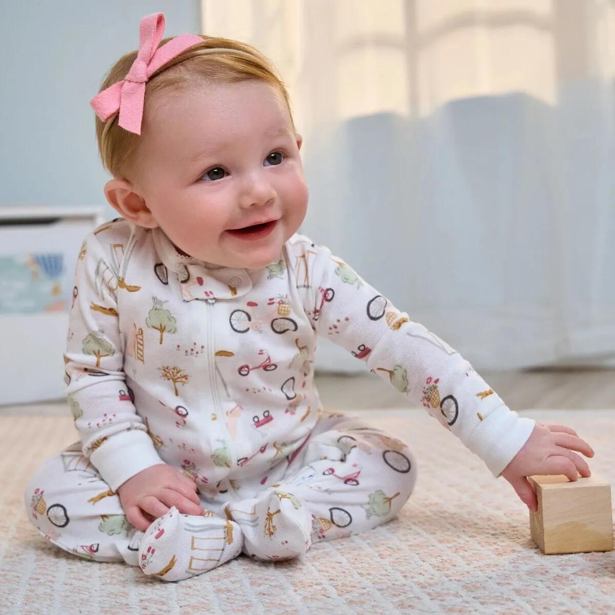 2-Pack Baby & Toddler Girls Dogs Snug Fit Footed Pajamas
