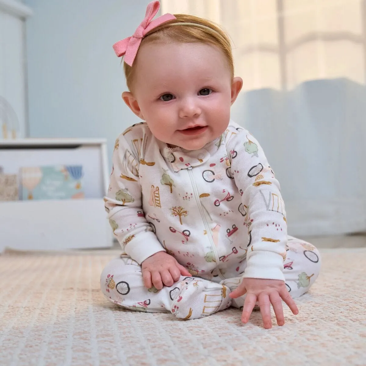 2-Pack Baby & Toddler Girls Dogs Snug Fit Footed Pajamas