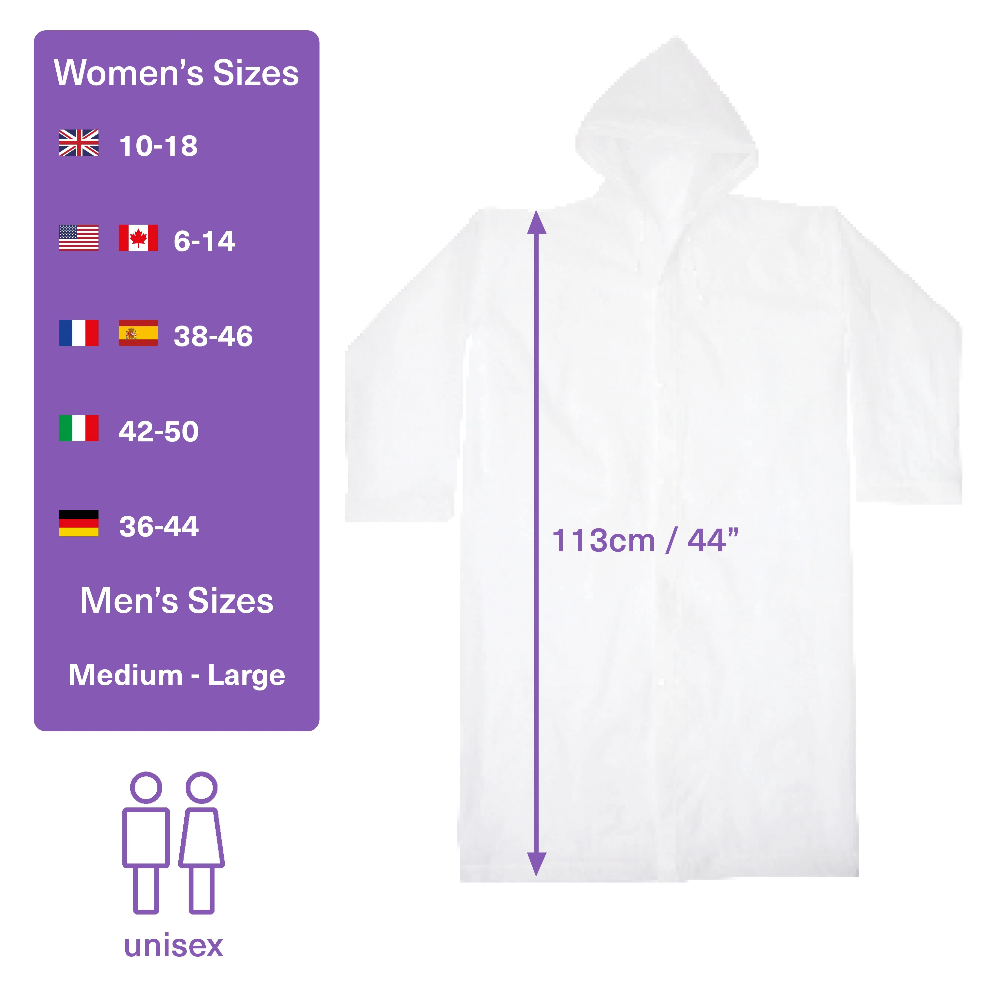 2 Waterproof Ponchos (Adult)