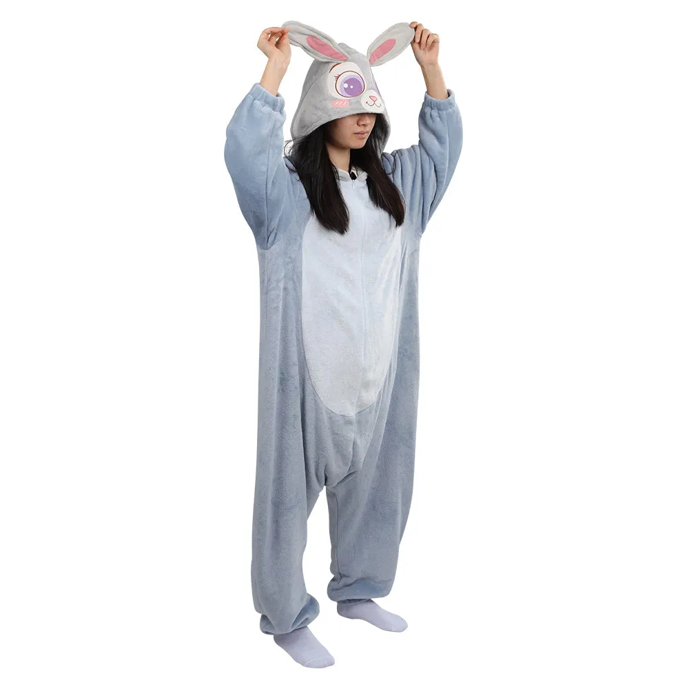 2022Zootopia2 Judy Hopps Cosplay Costume Jumpsuit Pajamas Sleepwear Halloween Carnival Suit