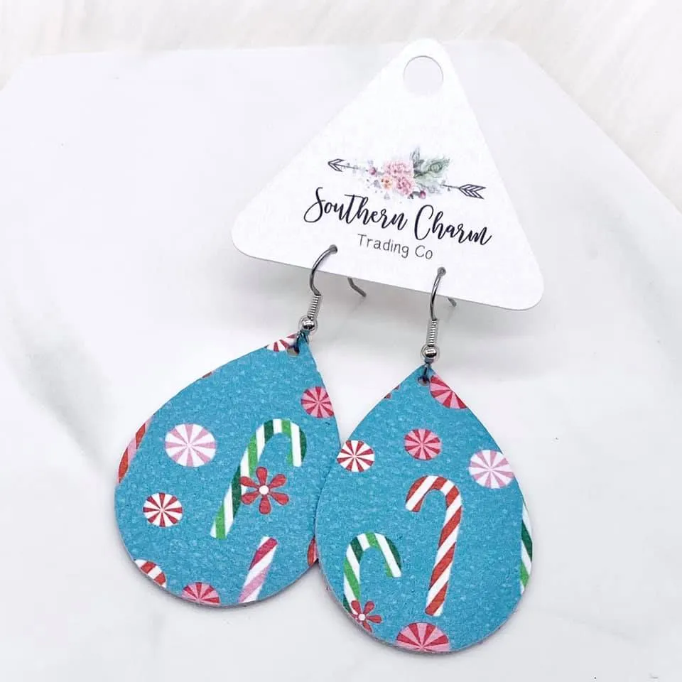 2" Candy Cane Lane Mini Collection -Earrings