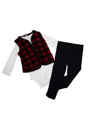 3 piece plaid set size 24m