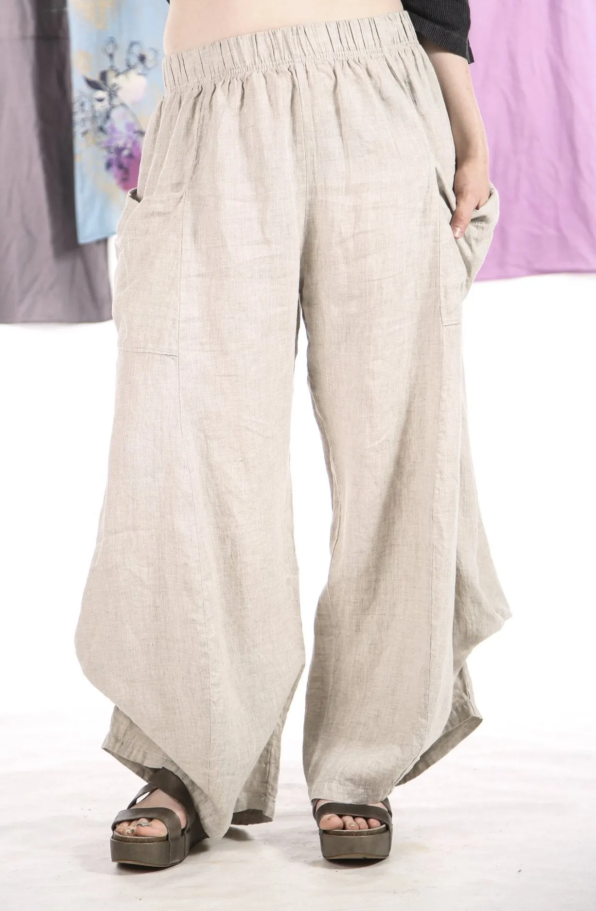 3243 Linen Billow Pant Natural-U