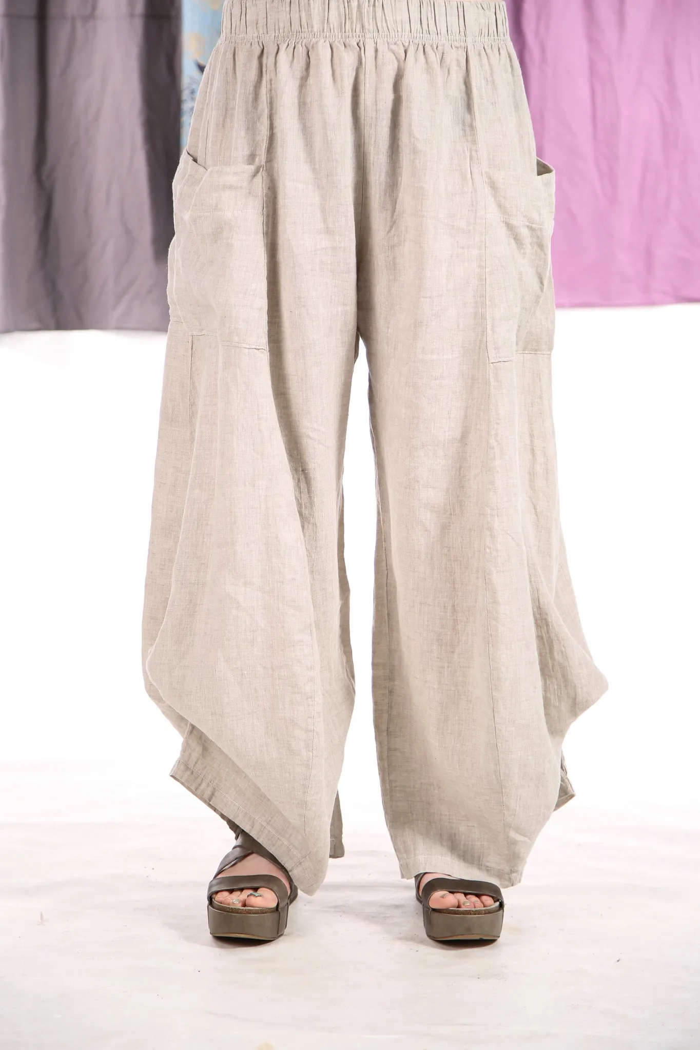 3243 Linen Billow Pant Natural-U