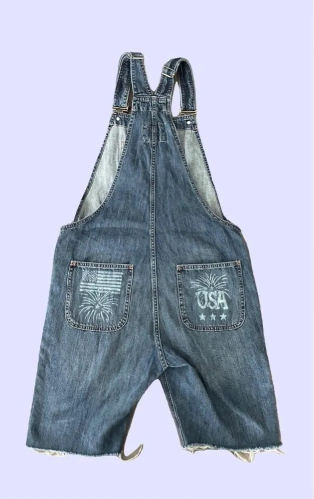 4Th Of July Shortalls ~ Medium