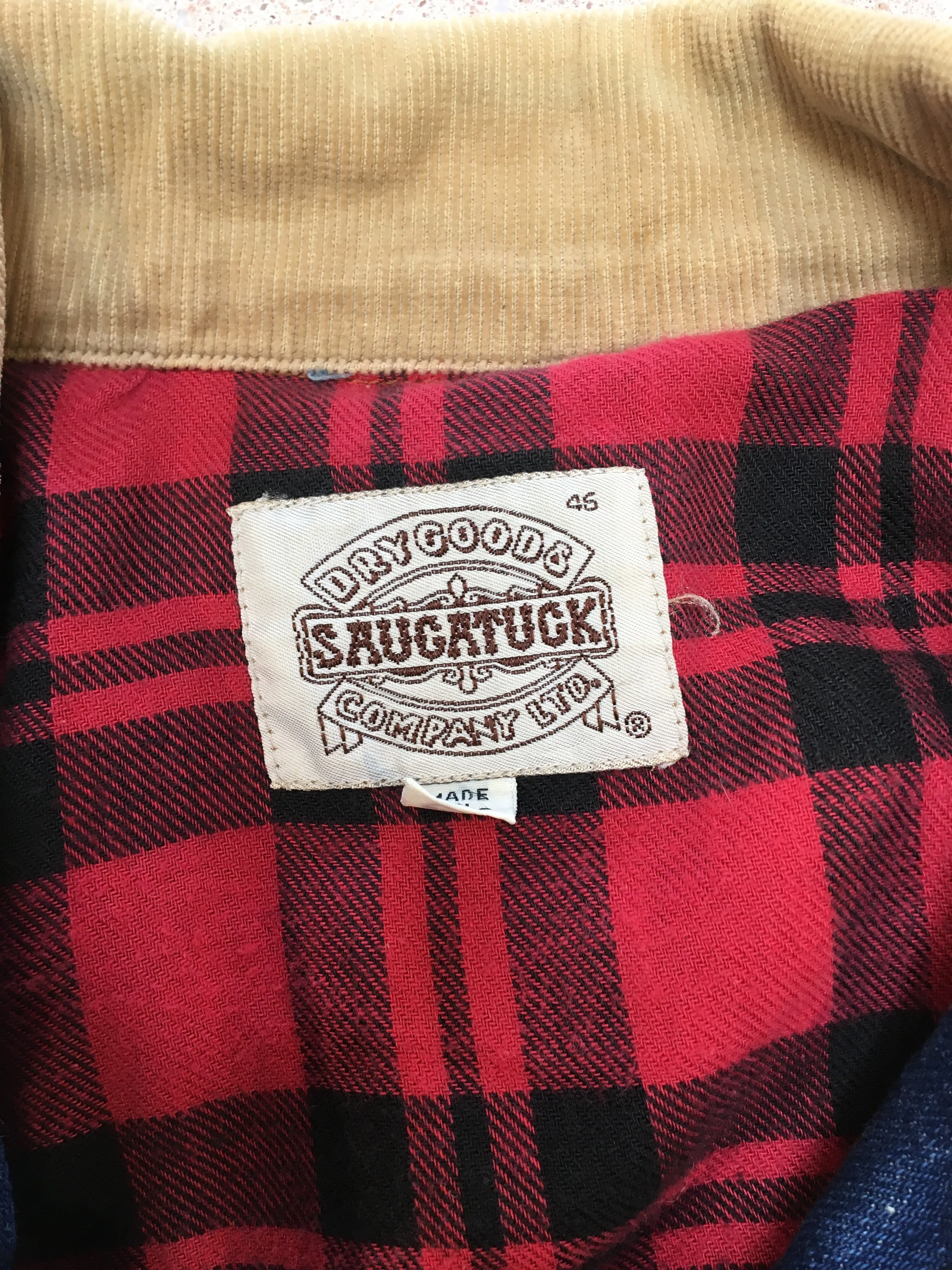 80's/90's FLANNEL LINED DENIM JACKET / LARGE