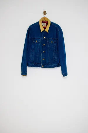 80's/90's FLANNEL LINED DENIM JACKET / LARGE
