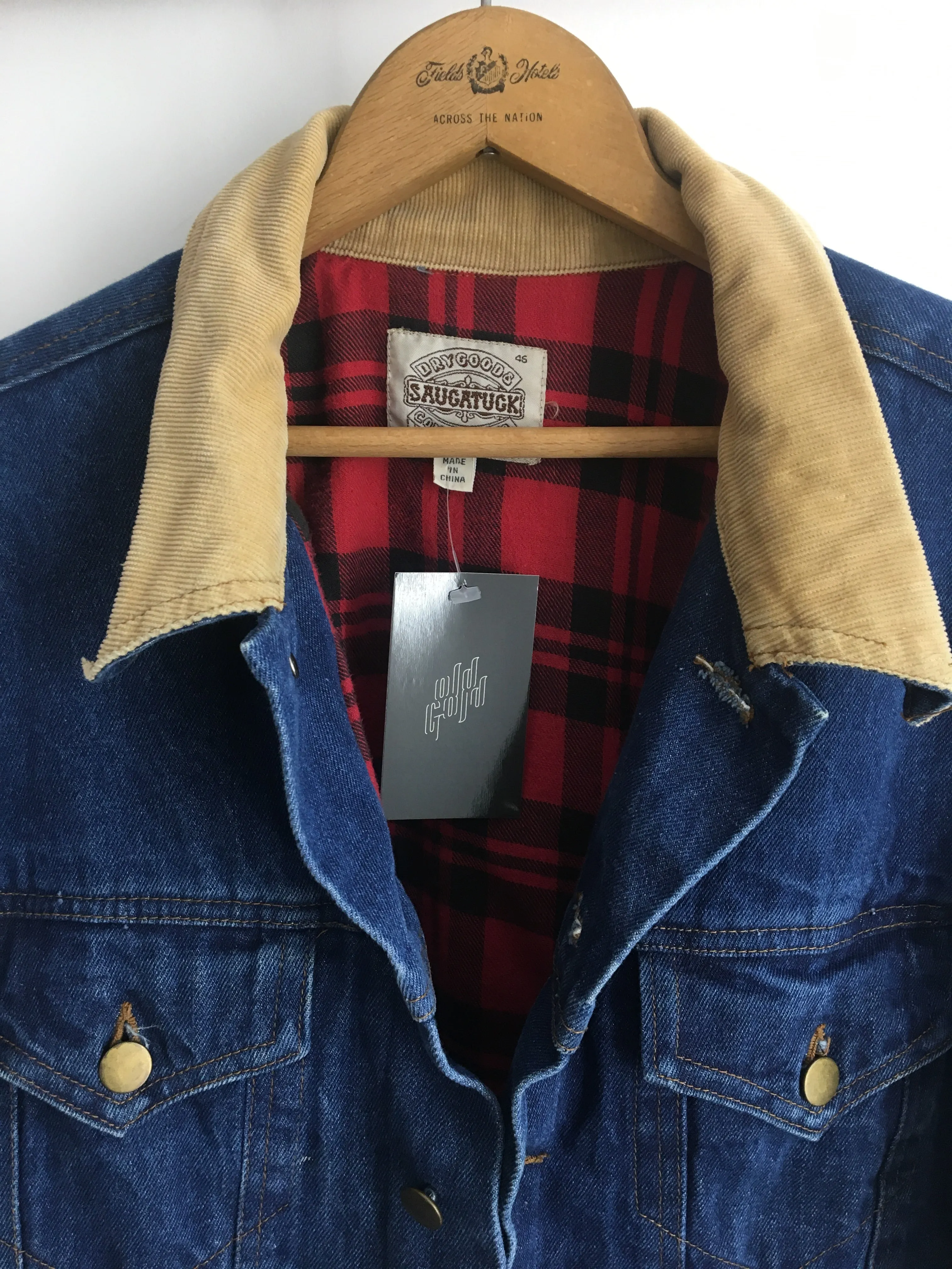 80's/90's FLANNEL LINED DENIM JACKET / LARGE