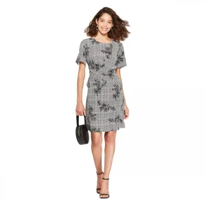 A New Day Women's Short Sleeve Twist Front Crepe Sheath Dress