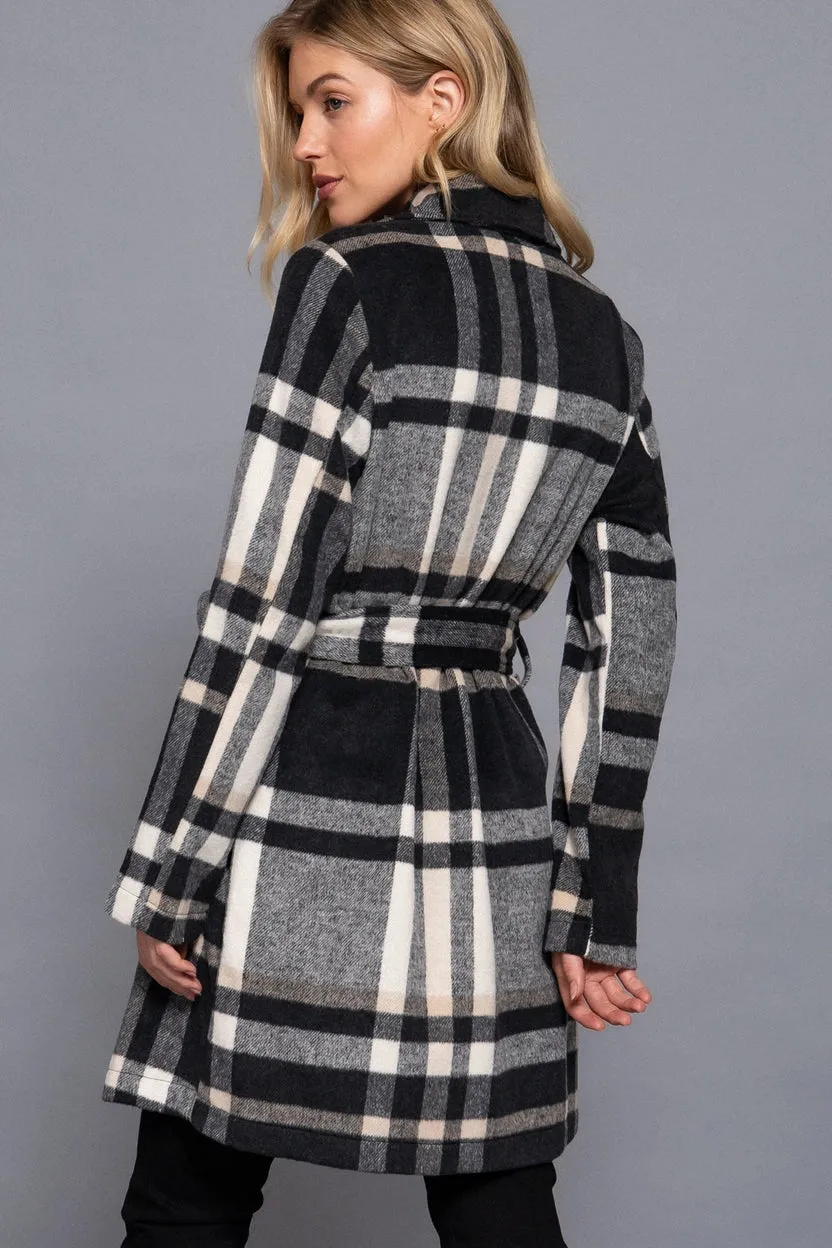 Active Basic Plaid Woven Jacket