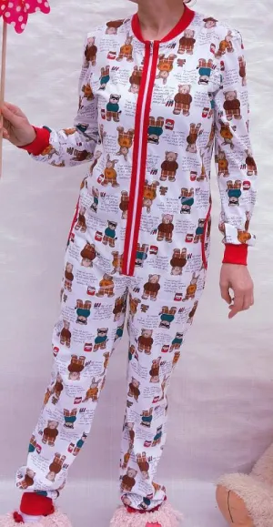 adult baby onesie jumpsuit "retro style" (cotton)