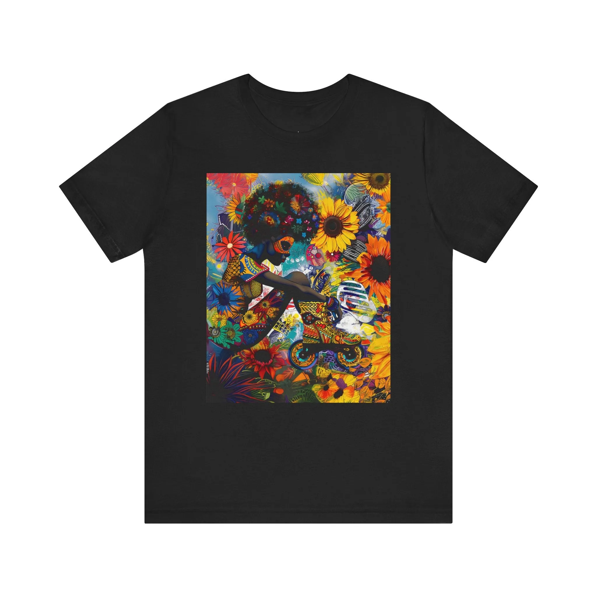 African American Woman Roller Skater Tee