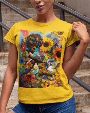African American Woman Roller Skater Tee