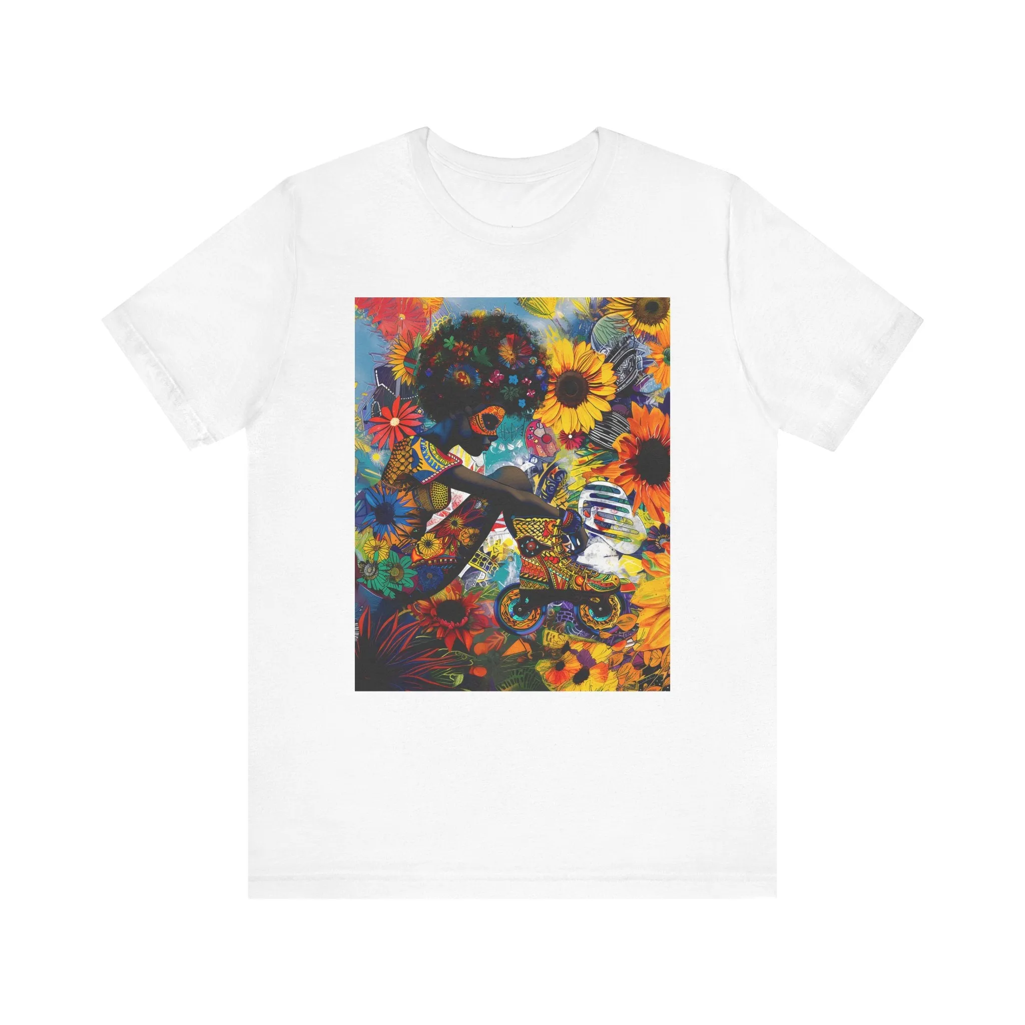 African American Woman Roller Skater Tee