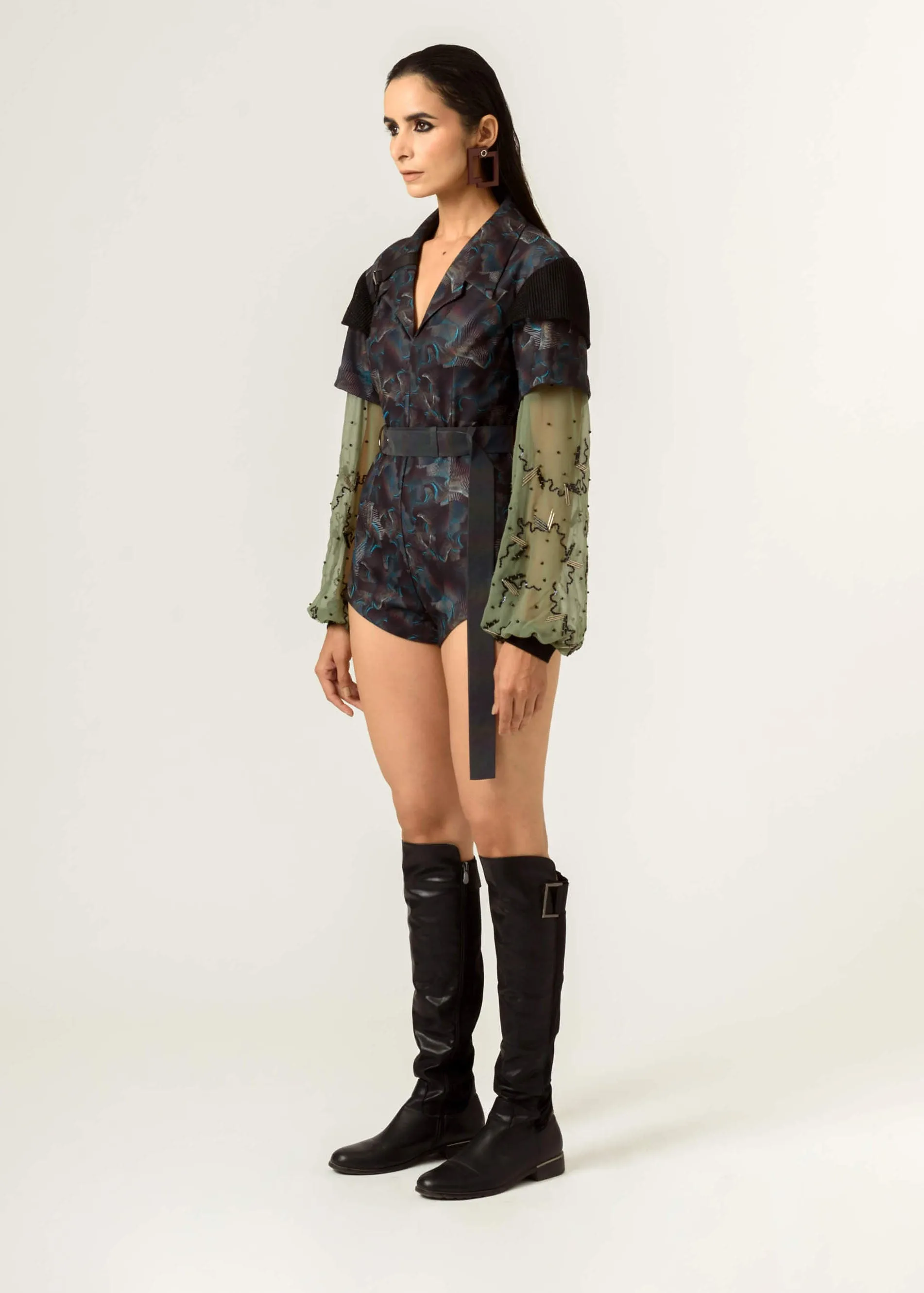 Agitation printed bodysuit
