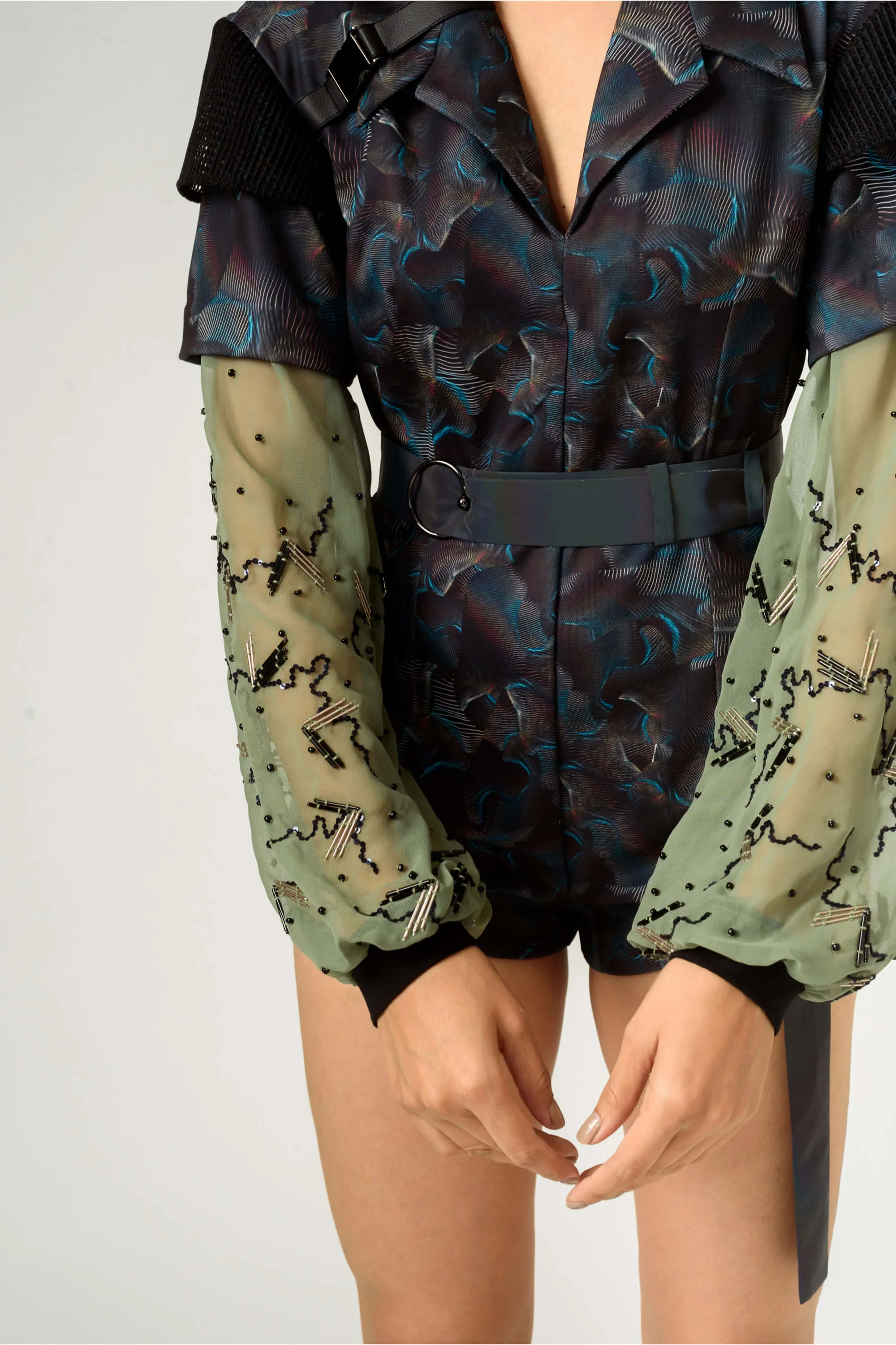 Agitation printed bodysuit