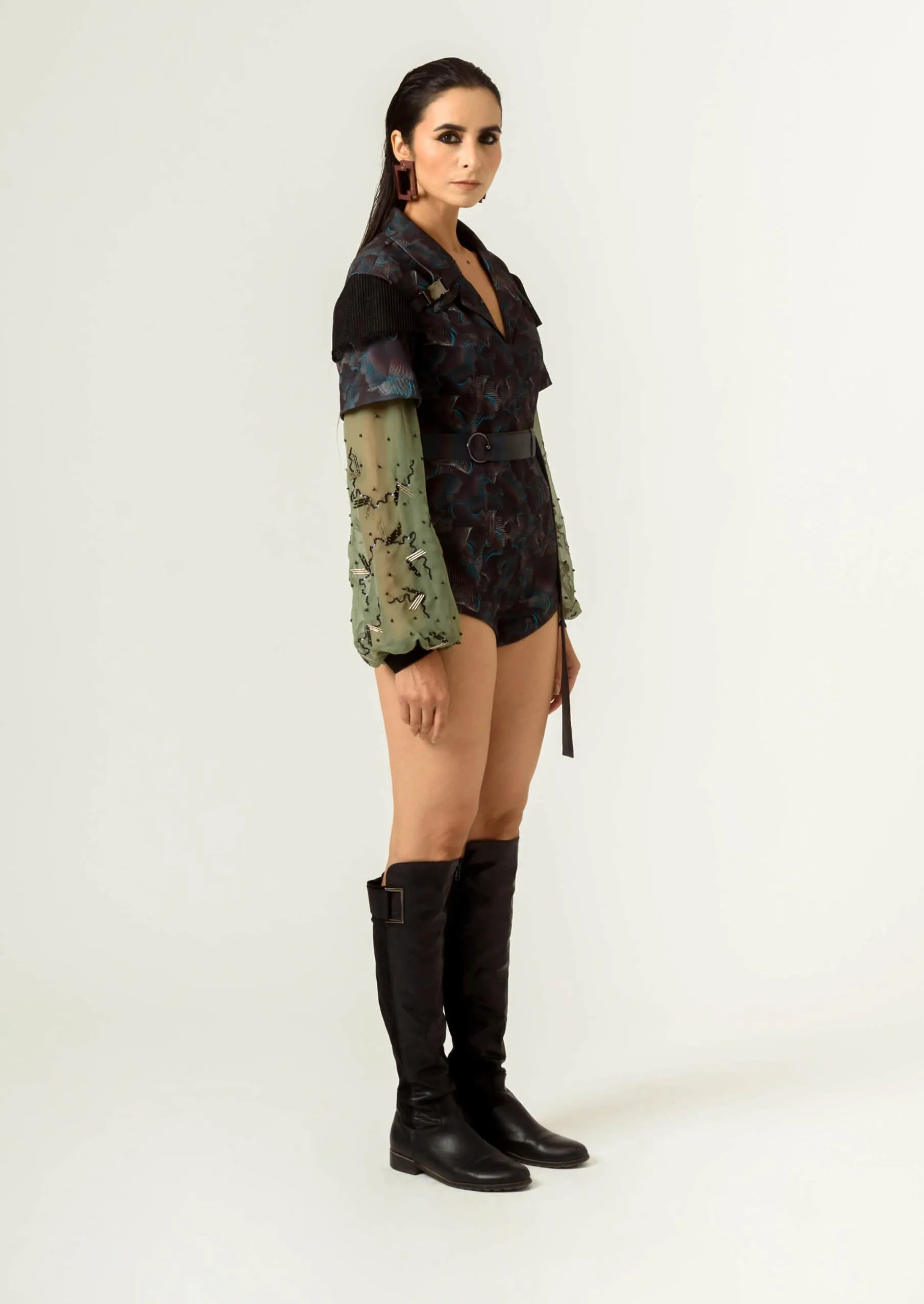 Agitation printed bodysuit
