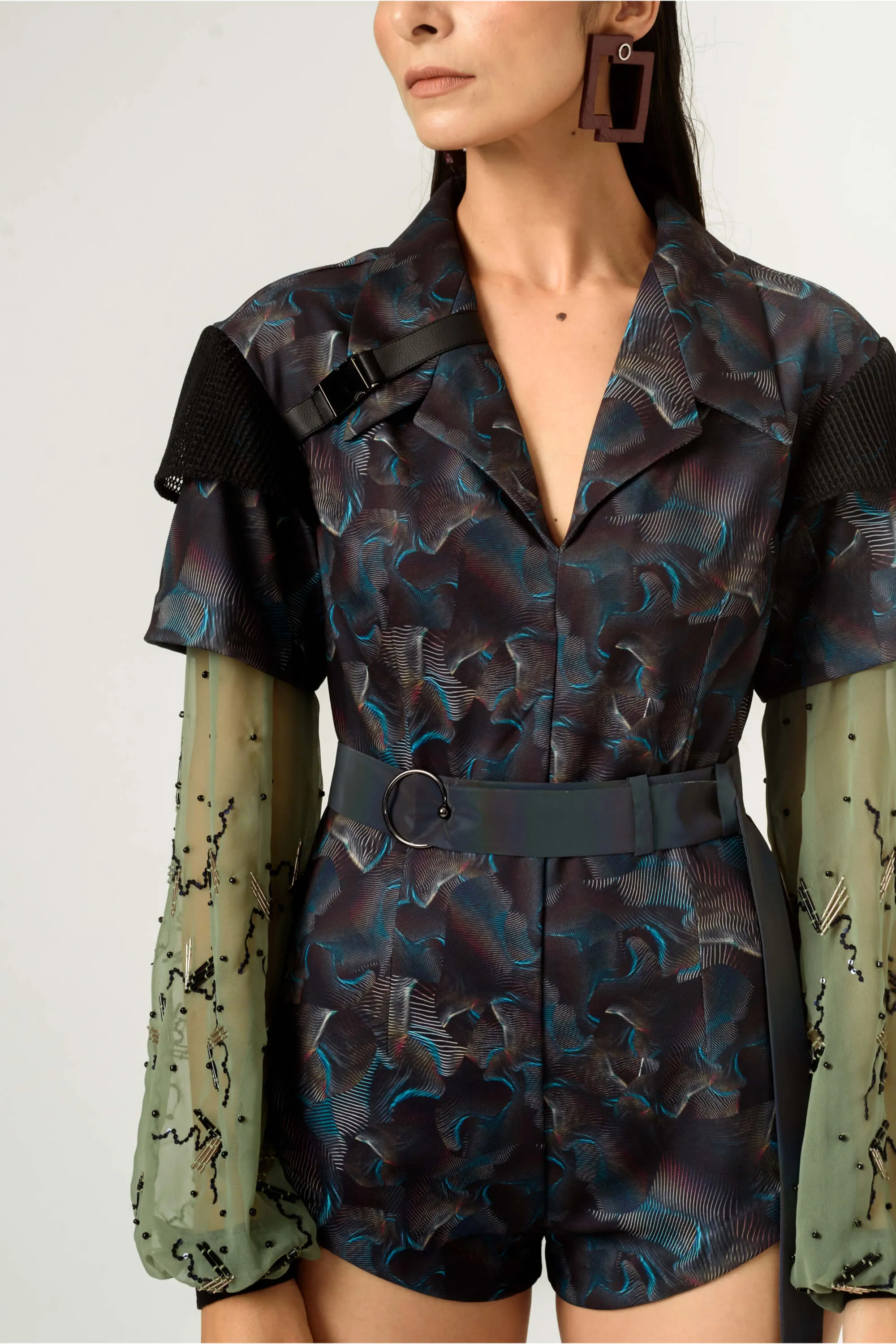 Agitation printed bodysuit