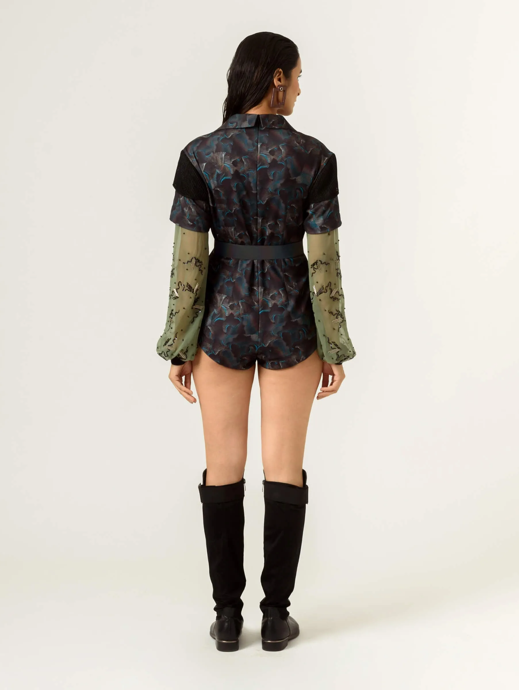 Agitation printed bodysuit