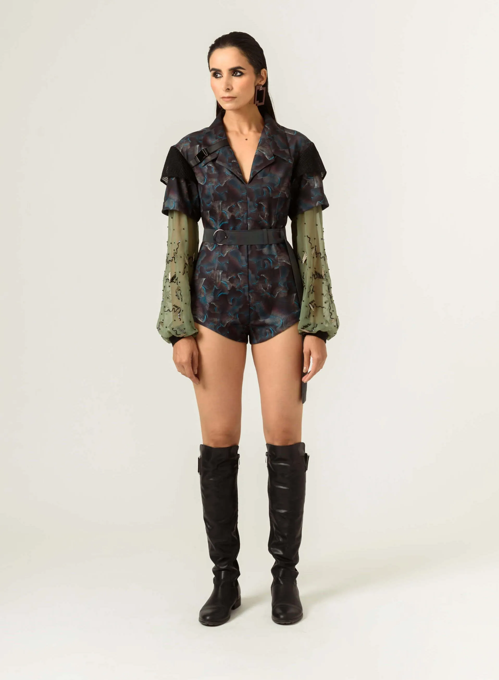 Agitation printed bodysuit
