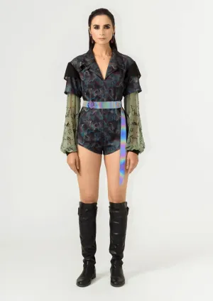 Agitation printed bodysuit