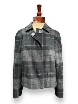 AKRIS Size Large Black & Gray Jacket