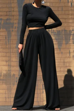 ALIA WIDE LEG PANT SET