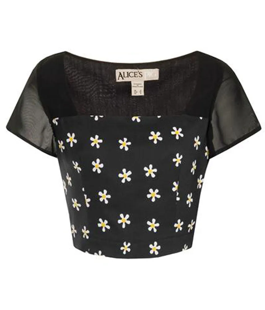 ALICE'S PIG Women's Black Maddie's Marguerite 2-Piece Set AP0081 NWT