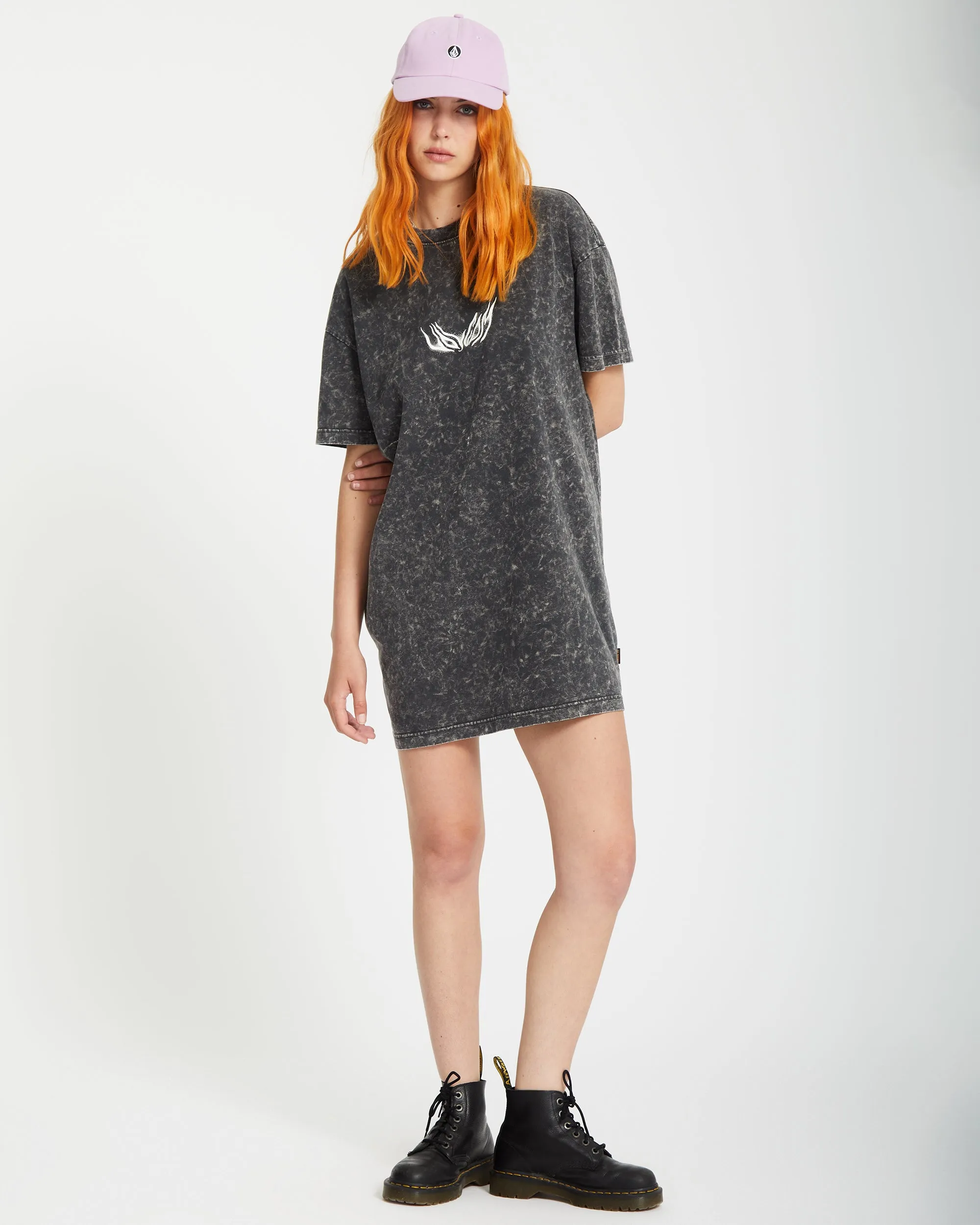 Alix Tee Dress - VINTAGE BLACK