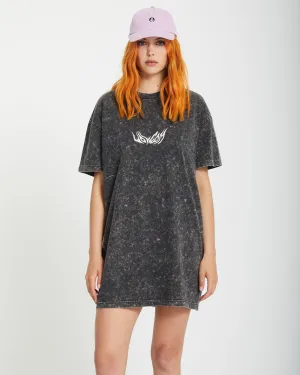 Alix Tee Dress - VINTAGE BLACK