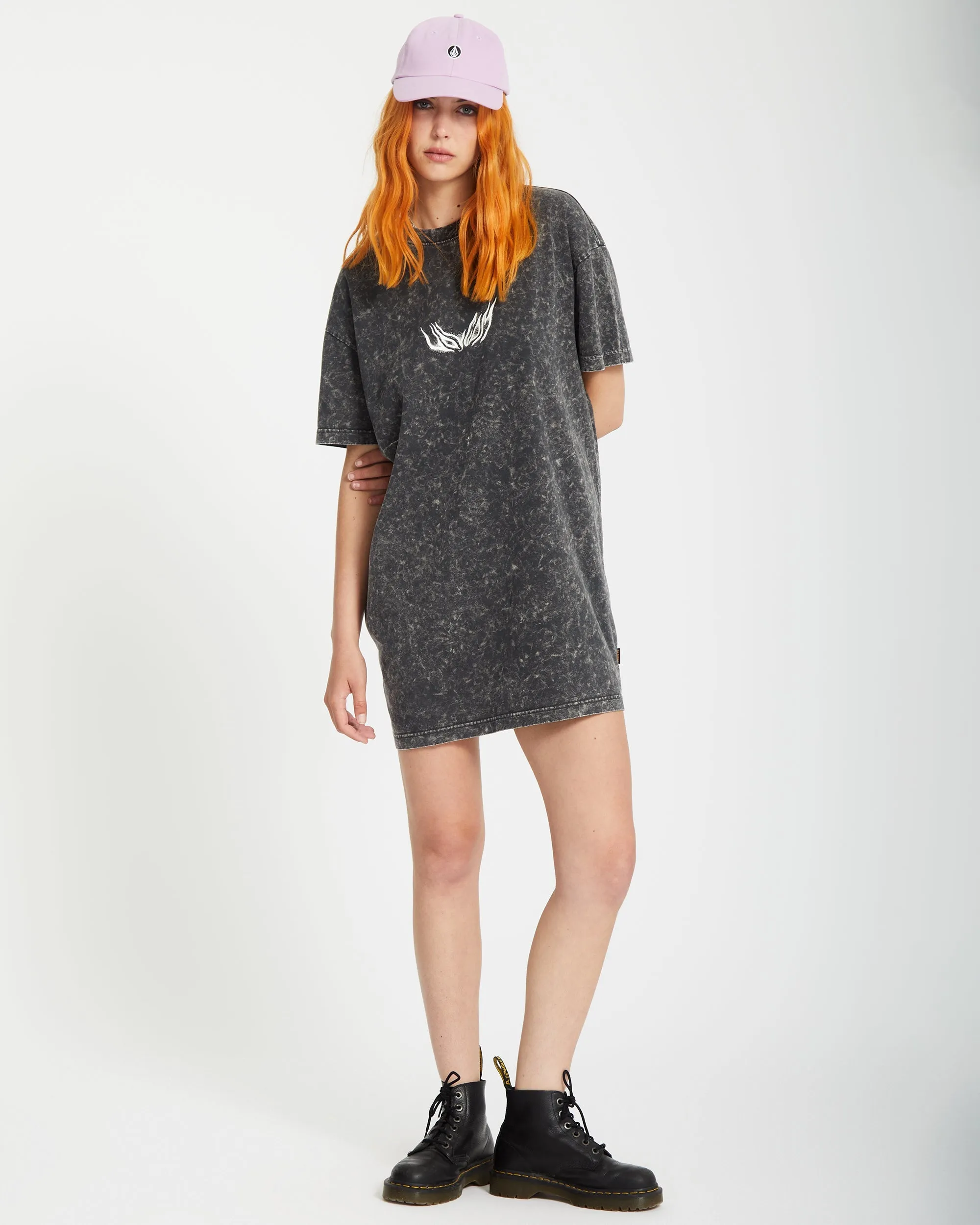 Alix Tee Dress - VINTAGE BLACK