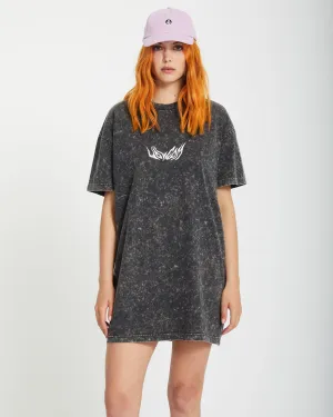 Alix Tee Dress - VINTAGE BLACK