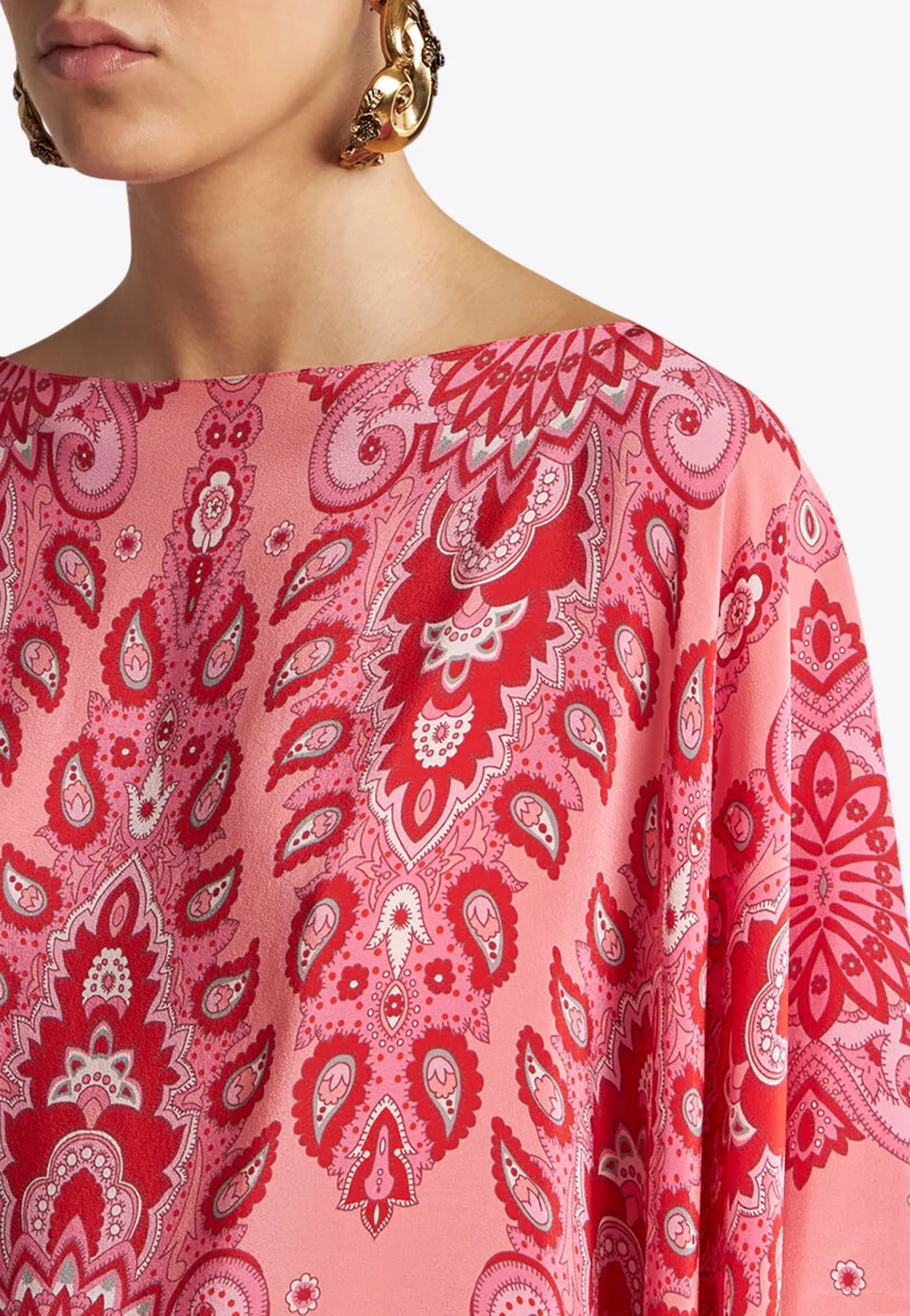 All-Over Print Silk Cape