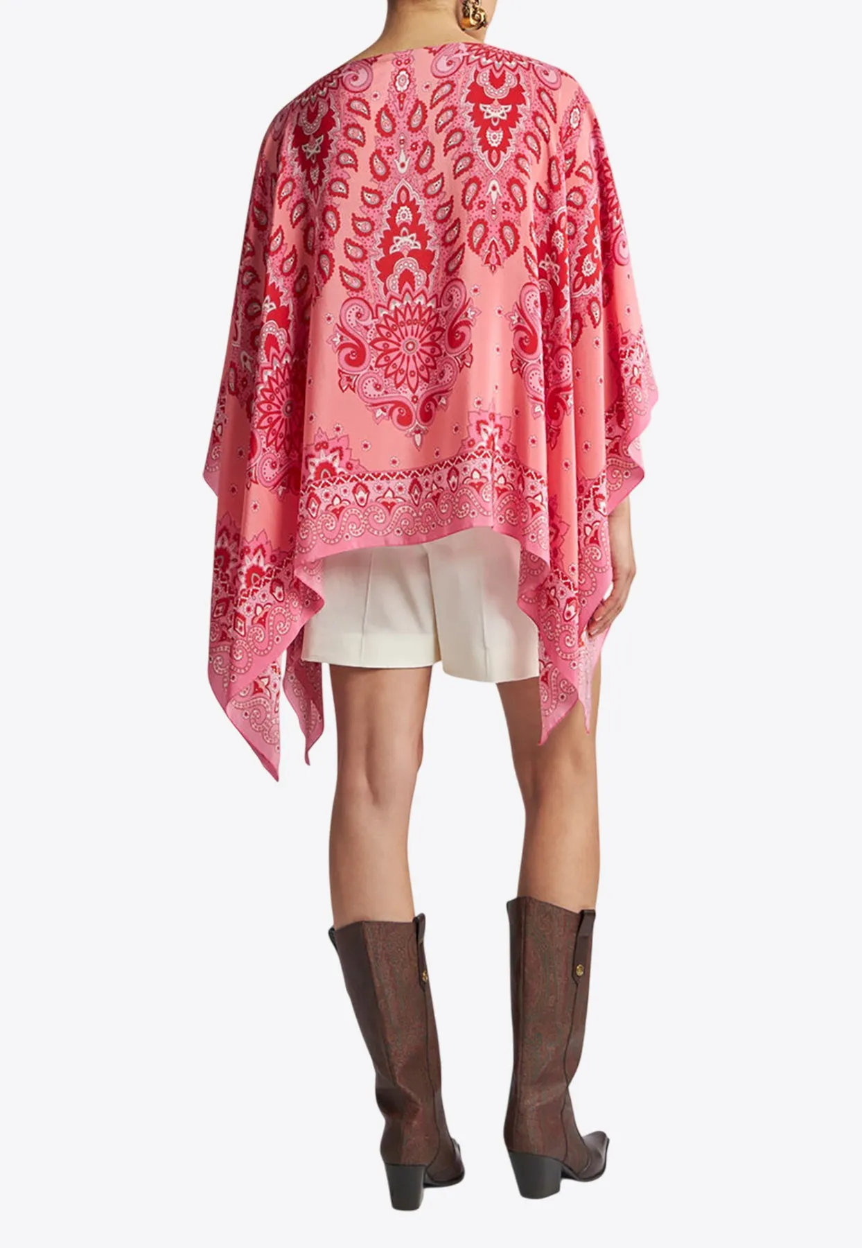 All-Over Print Silk Cape