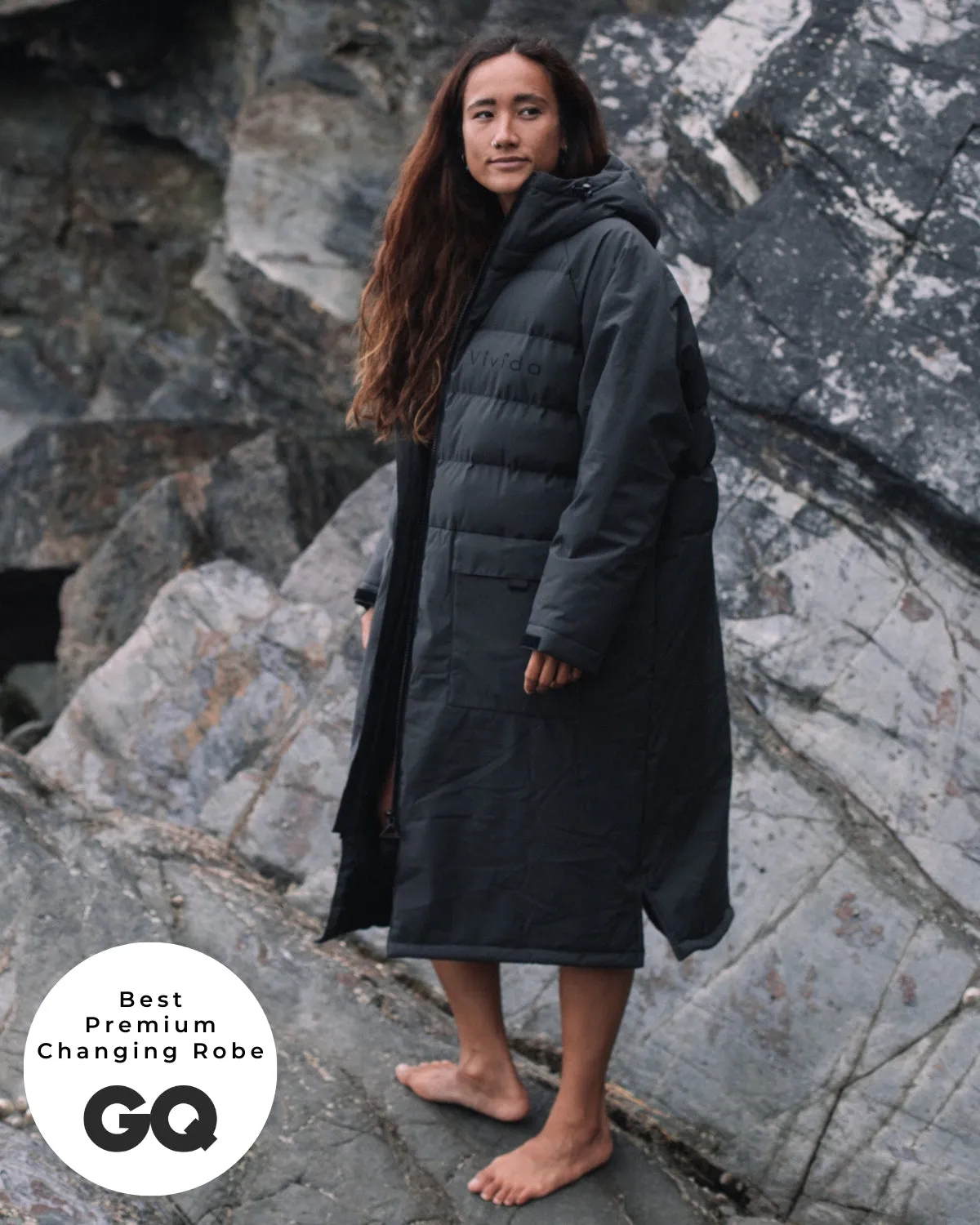 All Weather Puffer Changing Robe - Fossil Grey
