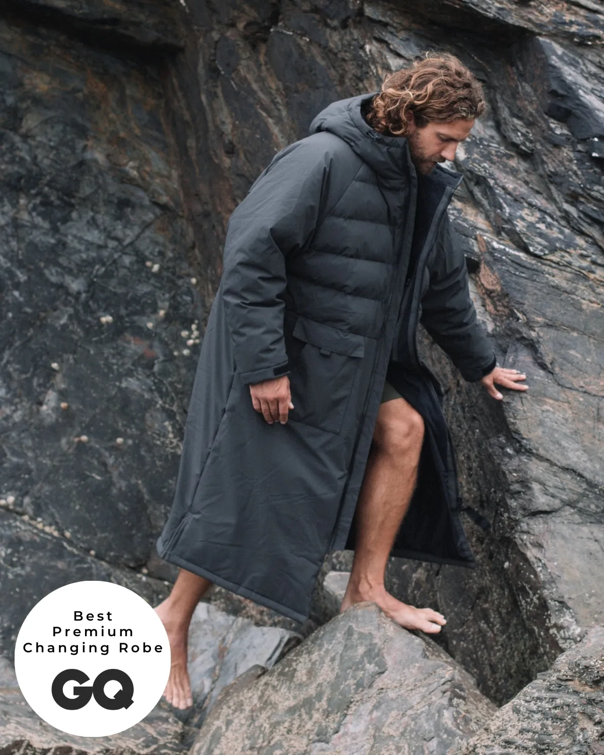 All Weather Puffer Changing Robe - Fossil Grey