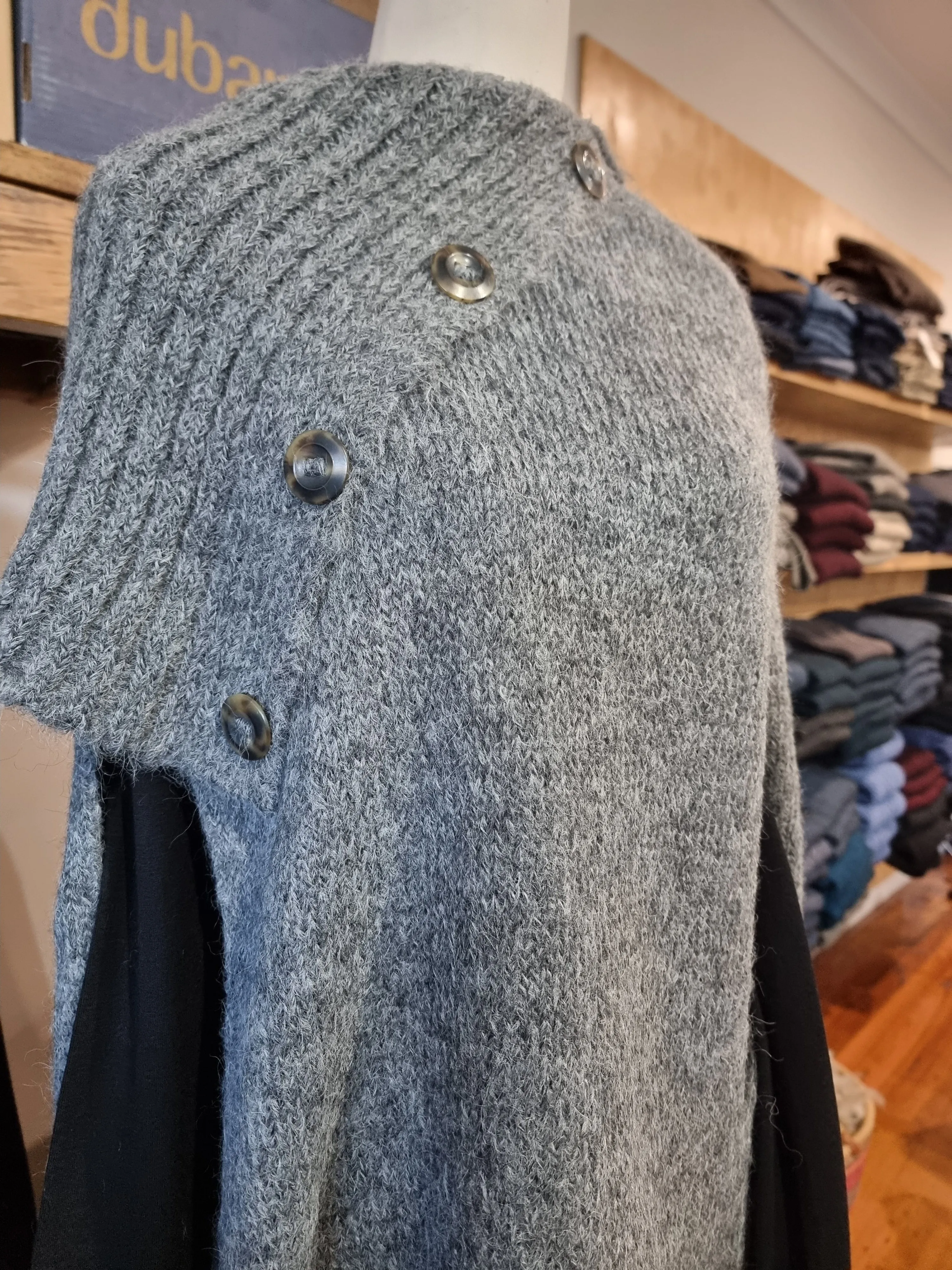 Alpaca Poncho with Arm Holes