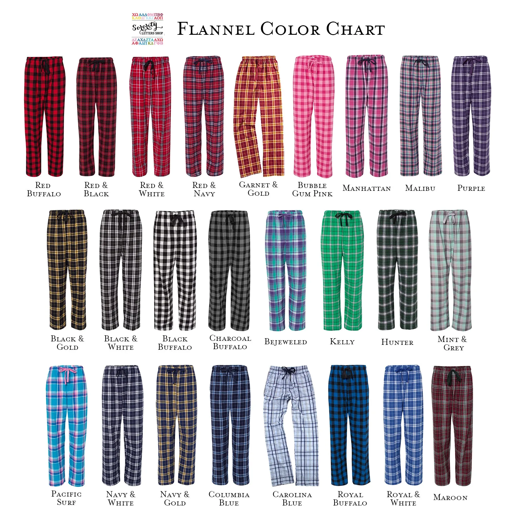 Alpha Chi Omega Flannel Pants
