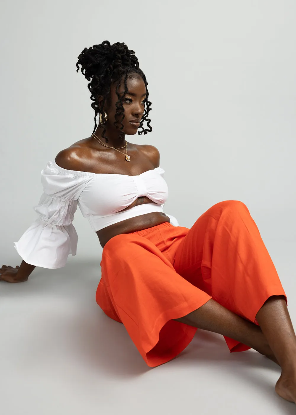 Ambar Women's Crop Top (White) - Clearance
