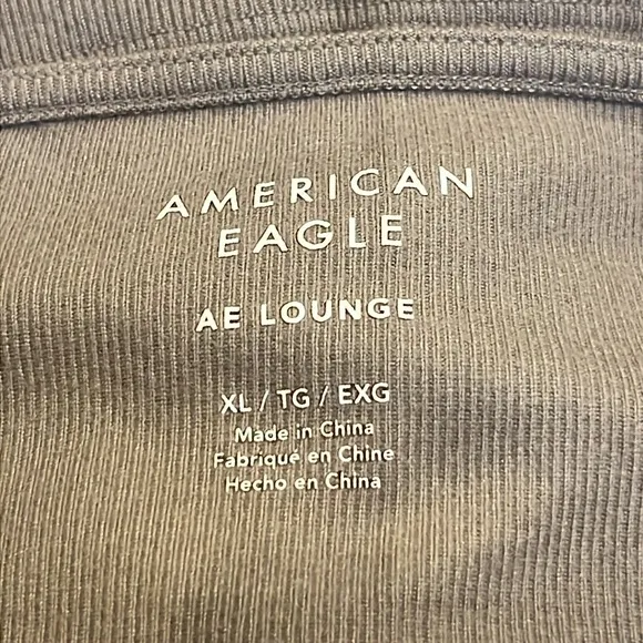 American Eagle Lounge Camisole and Wide Leg Pants Set in Tan