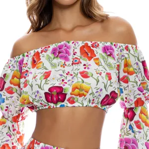AMOR Y PLAYA - Off The Shoulder Flre Sleeve Top