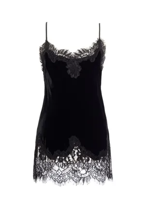 Anastasia Lace Trim Velvet Cami